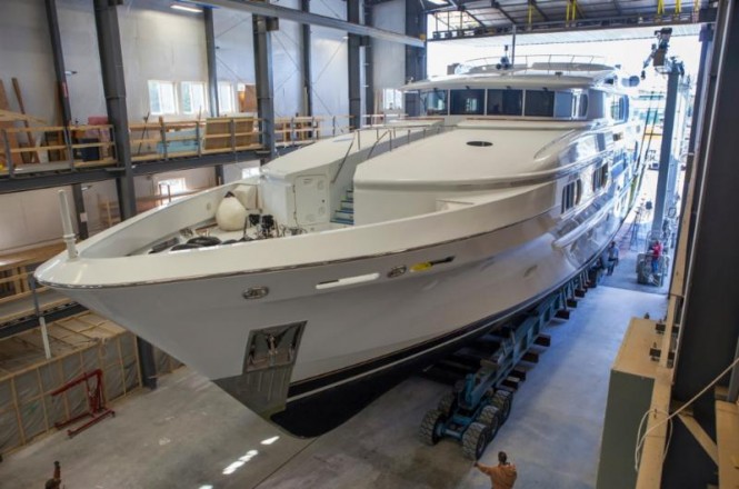 Front Street Shipyard working on refit of 130ft MAGIC Yacht