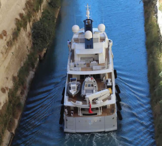 Motor yacht I-Nova - aft view Motor yacht I-Nova - aft view