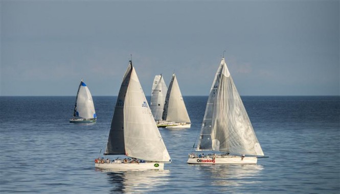 The 34th Rolex Middle Sea Race fleet making slow progress towards Malta The 34th Rolex Middle Sea Race fleet making slow progress towards Malta