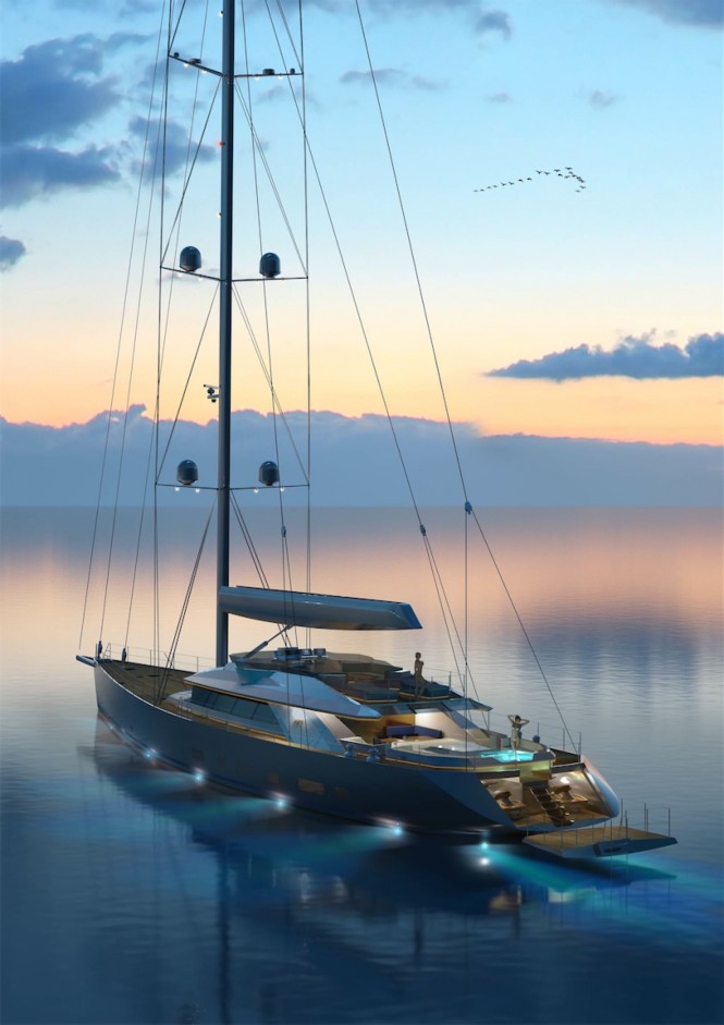 Troy superyacht - aft view Troy superyacht - aft view