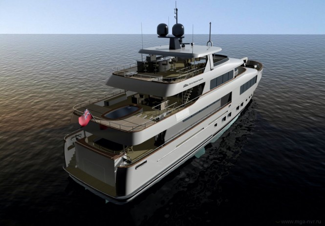 Fifth Ocean 36 Yacht Concept - aft view Fifth Ocean 36 Yacht Concept - aft view
