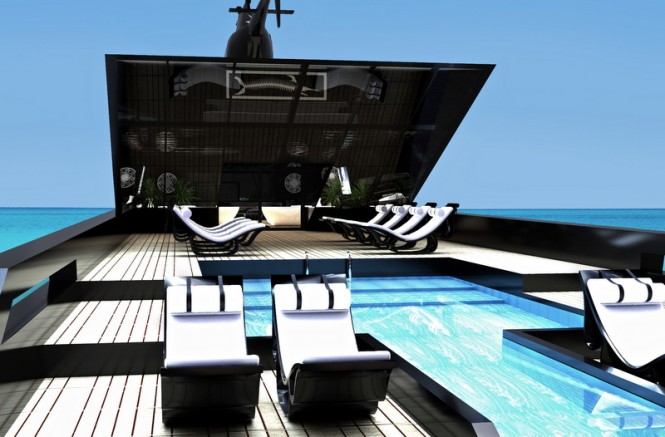 Superyacht Black Swan concept - Exterior Superyacht Black Swan concept - Exterior