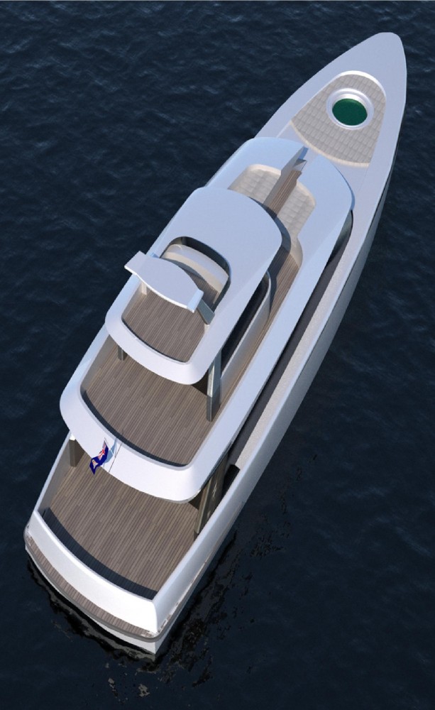 24m Yacht Fisherman Concept from above 24m Yacht Fisherman Concept from above