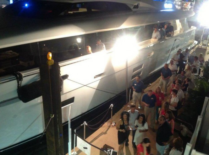 Photos from christening of Hatteras 100 RPH motor yacht MR. LOUI