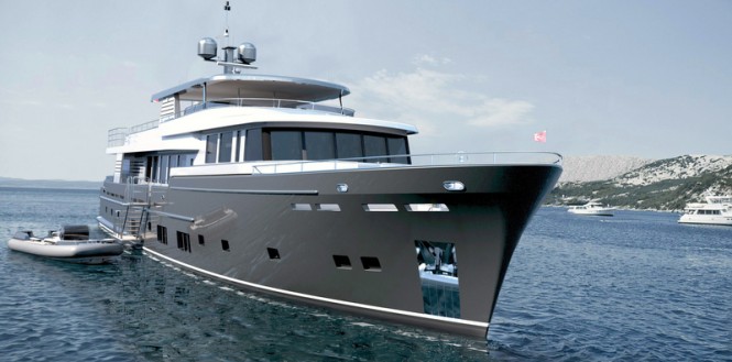 Continental Trawler 36.8m superyacht project - front view Continental Trawler 36.8m superyacht project - front view