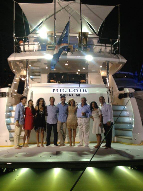 Hatteras 100RPH superyacht Mr. Loui at her christening Hatteras 100RPH superyacht Mr. Loui at her christening