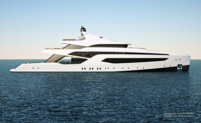 LOFT74 Yacht Concept - side view LOFT74 Yacht Concept - side view
