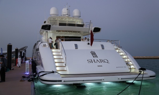 Mangusta 165 motor yacht SHARQ on display at QIBS 2013