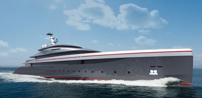 New 90m Oceanco mega yacht E-MOTION (DP046) design presented at MYS 2013
