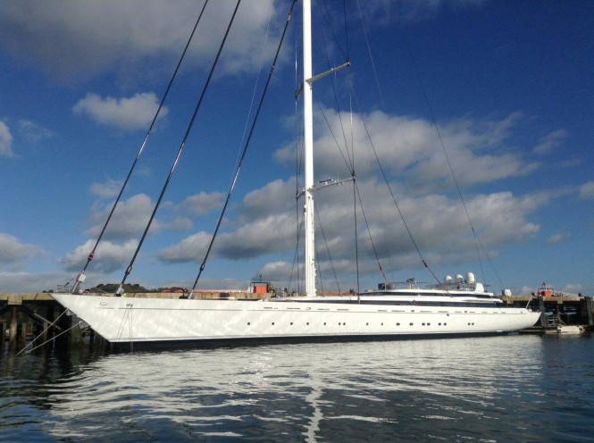 Photos of Pendennis-refitted 78m superyacht M5 afloat released by Ron Holland