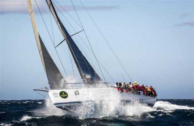 Sailing yacht Loki encounters big sea approaching Tasman Island - Photo by Rolex Daniel Forster Sailing yacht Loki encounters big sea approaching Tasman Island - Photo by Rolex Daniel Forster