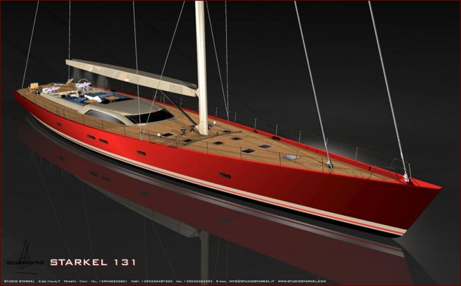 Sailing yacht Starkel 131 concept by Fifth Ocean Yachts and Starkel Studio