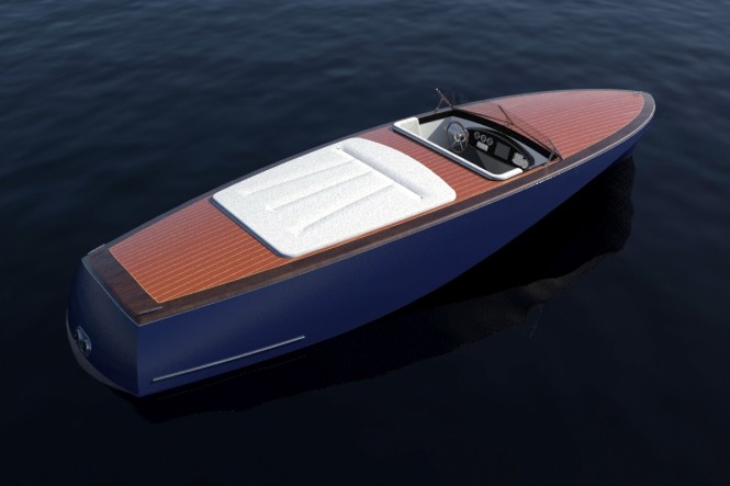 8m Tim Gliding luxury yacht tender - Aft Quarter 8m Tim Gliding luxury yacht tender - Aft Quarter