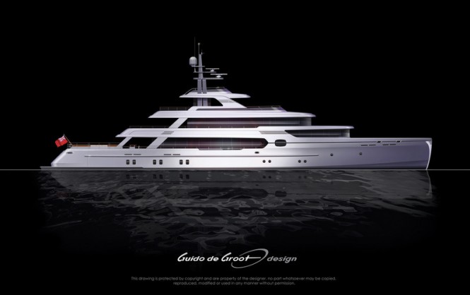 Latest 50m motor yacht concept by Guido de Groot