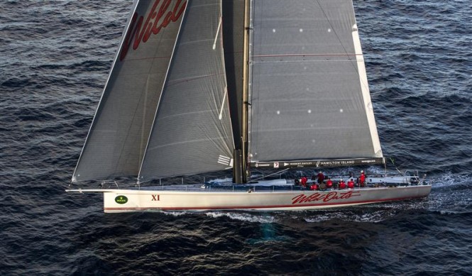 WILD OATS XI, second on the water, heads south to Hobart - Photo Rolex - Daniel Forster WILD OATS XI, second on the water, heads south to Hobart - Photo Rolex - Daniel Forster