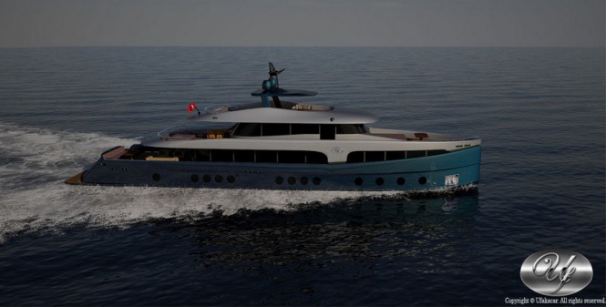 New 41m motor yacht UF – 43EK13 – 135 concept by Ozgur Ufakacar Yacht Design