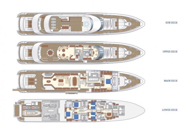 Azuro superyacht - Layout