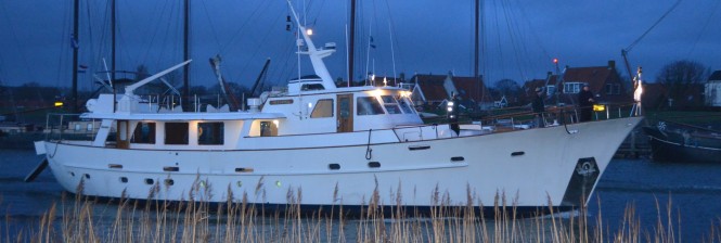 Feadship classic motor yacht OLYMPIA (ex Monara) returns home for total refit