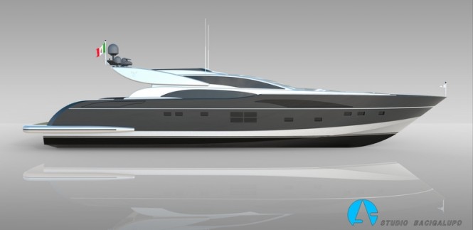 Leopard 36m Sportfly superyacht - side view Leopard 36m Sportfly superyacht - side view