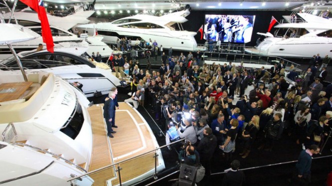 Official launch of Sunseeker 75 Yacht at the 2014 London Boat Show Official launch of Sunseeker 75 Yacht at the 2014 London Boat Show