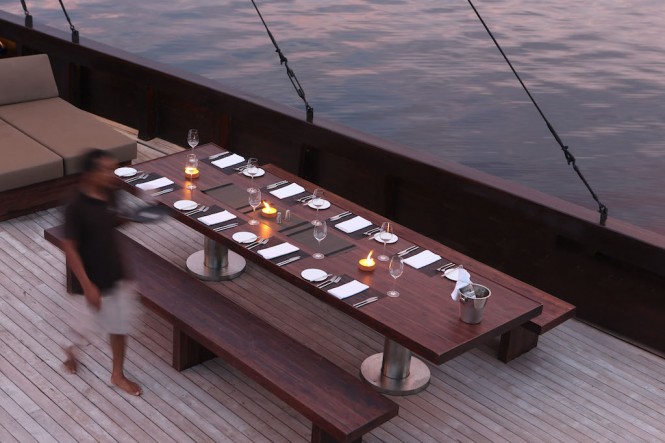 On Board Alila Purnama yacht