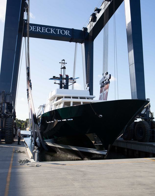 Re-launch of Feadship Yacht HIGHLANDER at Derecktor Florida