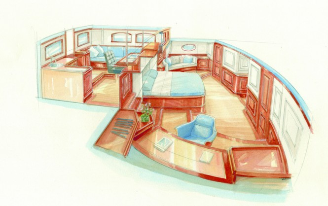 TC126 superyacht - Owners Cabin TC126 superyacht - Owners Cabin