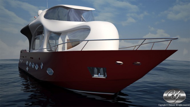 UF-29TE13-109 yacht concept - front view UF-29TE13-109 yacht concept - front view