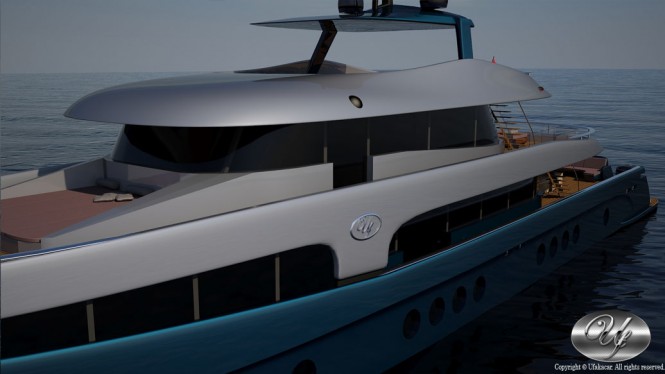 UF-43EK13-135 yacht concept - side view UF-43EK13-135 yacht concept - side view