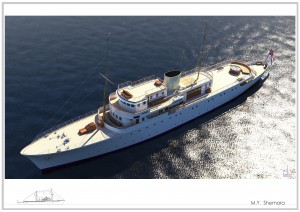 Involvement of SEC-Marine in refit of 65m classic mega yacht SHEMARA