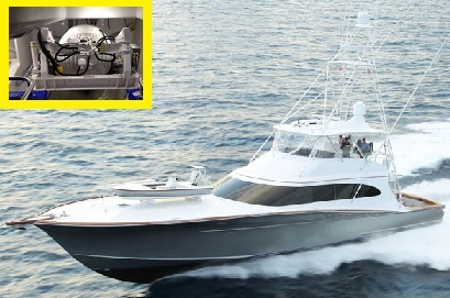 87′ Spencer motor yacht BETSY fitted with Seakeeper M26000 gyro