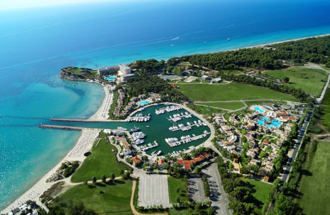 Aerial view of Sani Marina Aerial view of Sani Marina