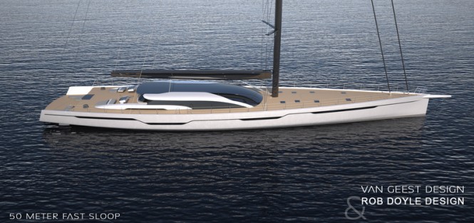 New 50m fast sailing yacht concept by Van Geest and Rob Doyle