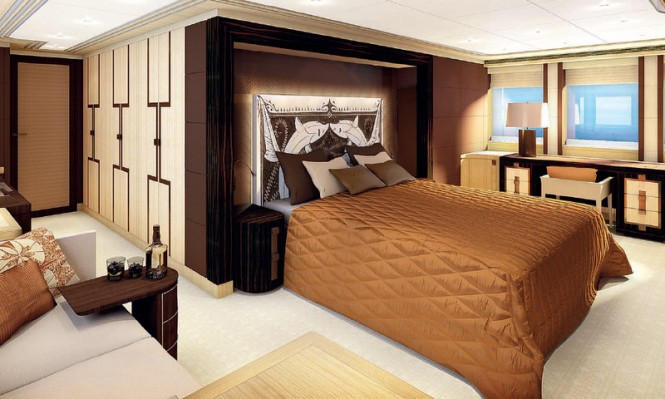 Luxury yacht Galatea - Master Cabin