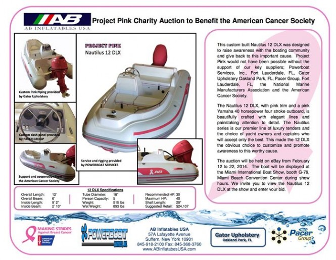 Auction of 2014 Nautilus 12 DLX yacht tender by AB Inflatables