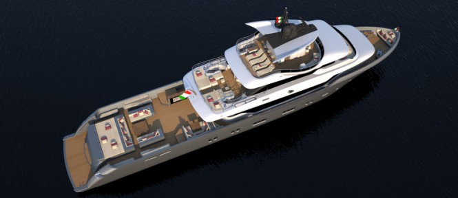 Oceanic Yachts 140 superyacht Hull no. 1 - Top view Oceanic Yachts 140 superyacht Hull no. 1 - Top view