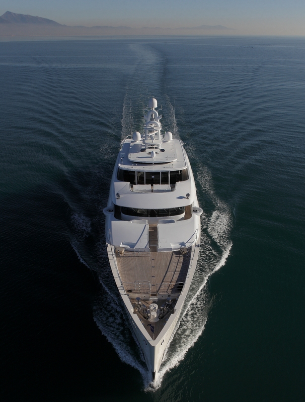 Superyacht Grace E from above Superyacht Grace E from above