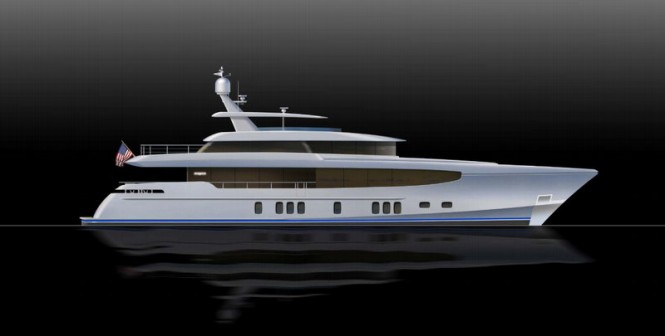 New 34m motor yacht Burger 112′ RPH concept by Burger Boat and Gregory C. Marshall