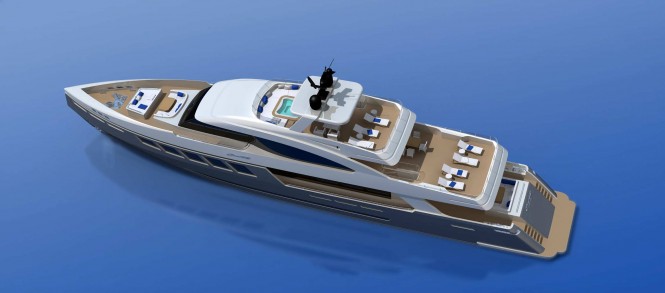 CM42 Yacht Concept from above CM42 Yacht Concept from above