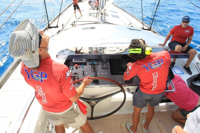 Crew aboard luxury yacht Ohana Crew aboard luxury yacht Ohana