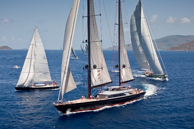 A close fleet fueled adrenaline on the race course. Jeff Brown / Superyacht Media A close fleet fueled adrenaline on the race course. Jeff Brown / Superyacht Media