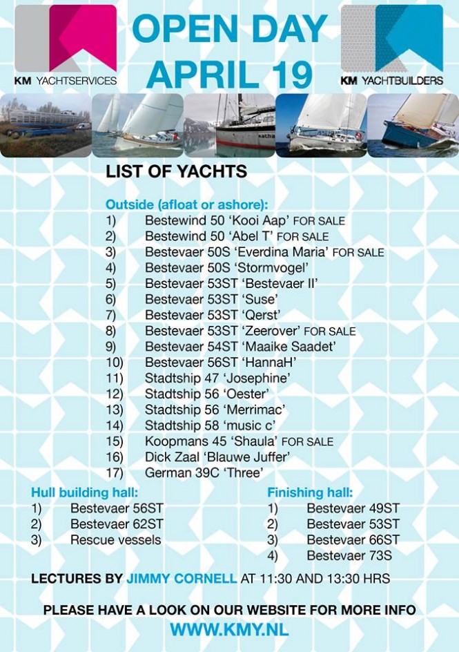 Open Day at KM Yachtbuilders, April 19, 2014