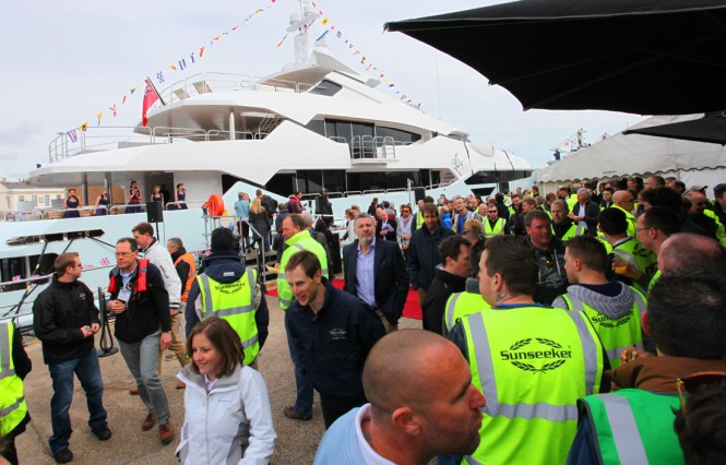 Luxury yacht BLUSH at her official British launch Luxury yacht BLUSH at her official British launch