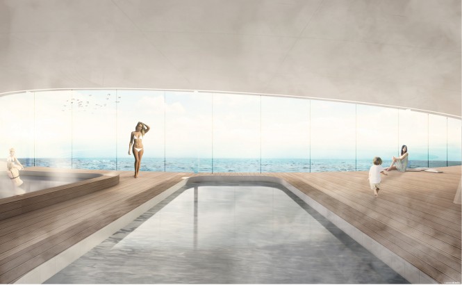 Luxury yacht GLASS concept - Swimming Pool Luxury yacht GLASS concept - Swimming Pool