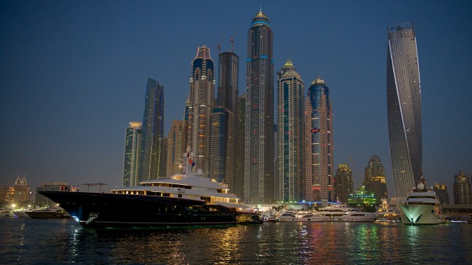 Oceanco superyacht Nirvana on display at the 2014 DIBS Oceanco superyacht Nirvana on display at the 2014 DIBS