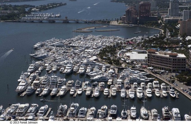 Luxury superyachts on display at the 29th annual Palm Beach Boat Show