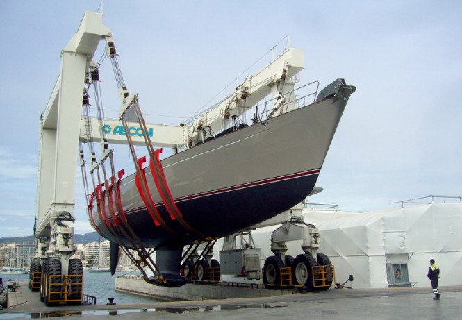 Re-launch of 41m Alloy sailing yacht DESTINATION at STP shipyard