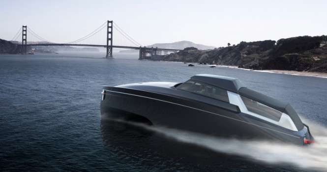Reversys Boat luxury yacht tender concept - side view Reversys Boat luxury yacht tender concept - side view