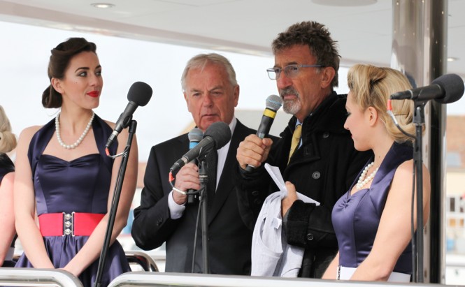 Robert Braithwaite, Group President at Sunseeker International, and Eddie Jordan Robert Braithwaite, Group President at Sunseeker International, and Eddie Jordan