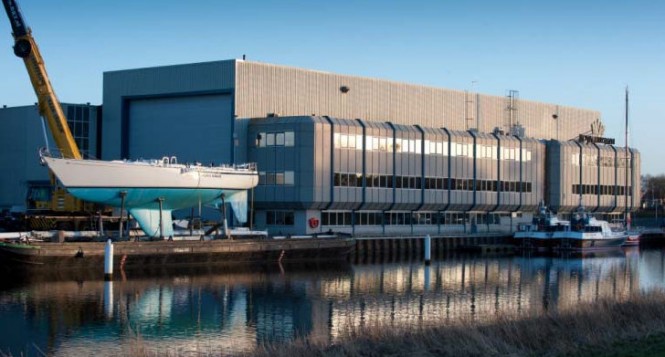 Royal Huisman sailing yacht FLYER returns to her home yard for refit